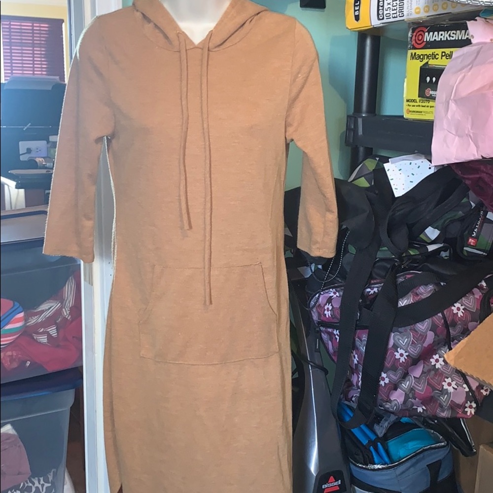 Mustard Yellow Hooded Tunic/dress